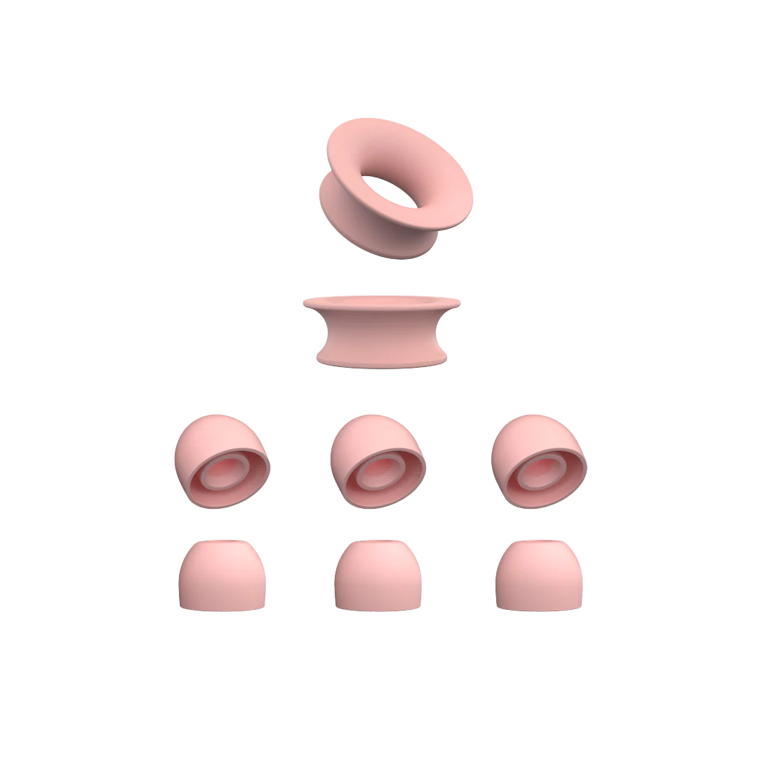 Quiet 1 Ear Tips + Loop Mute Calm Pink